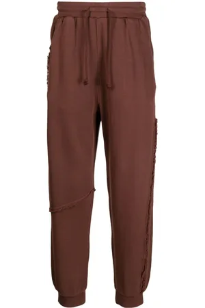 FIVE CM Frayed drawstring cotton track pants