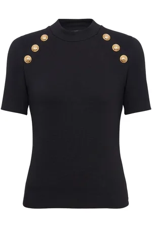 Balmain 6-Button raglan-sleeve T-shirt