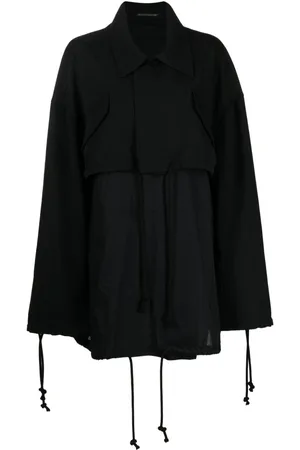 YOHJI YAMAMOTO Panelled drawstring cape