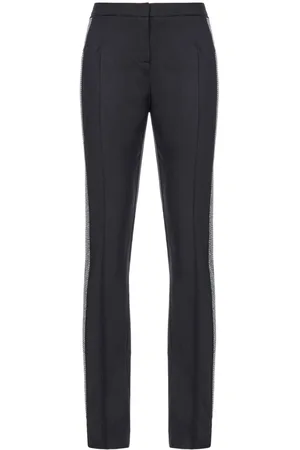 Pinko Rhinestone-embellished slim-cut trousers