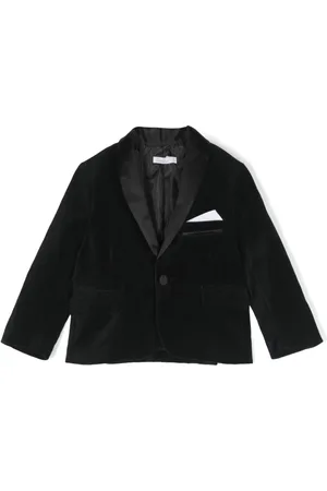 PATACHOU Satin-trim velvet single-breasted blazer