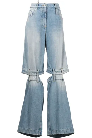 The Attico Ashton mid-rise wide-leg jeans