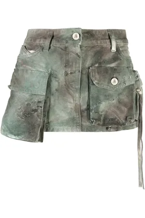 The Attico Fay camouflage-pattern cargo miniskirt