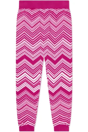 Missoni Two-tone zigzag knitted leggings
