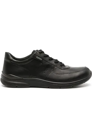 Ecco Irving logo-embossed leather sneakers