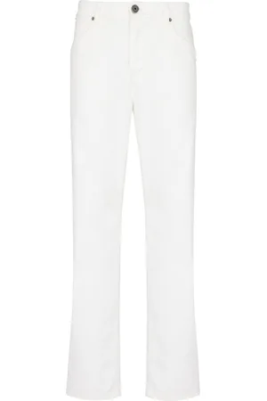 Balmain Logo-embroidered straight-leg jeans