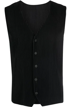 Issey Miyake Fully-pleated plissé vest