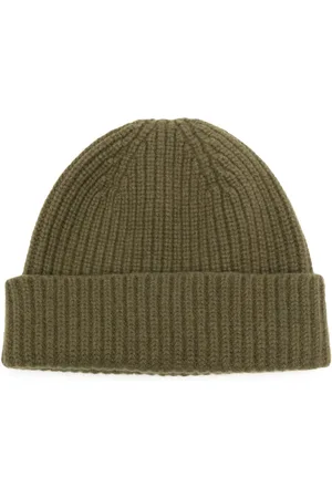 PRINGLE OF SCOTLAND Ribbed-knit turn-up brim beanie