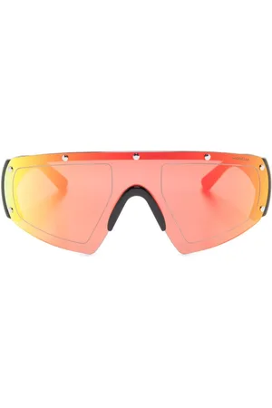 Moncler Shield-frame mirrored sunglasses