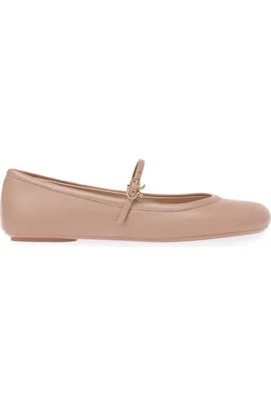 Gianvito Rossi Carla leather ballerina shoes