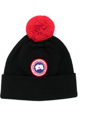 Canada Goose Logo-patch pompom wool beanie