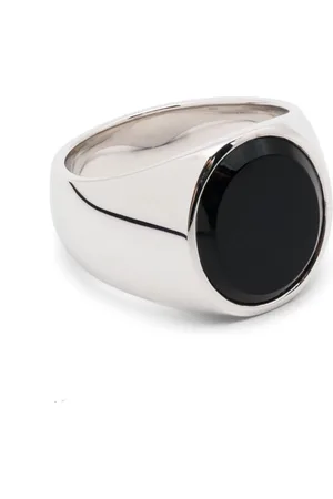 TOM WOOD Oval polished onyx ring