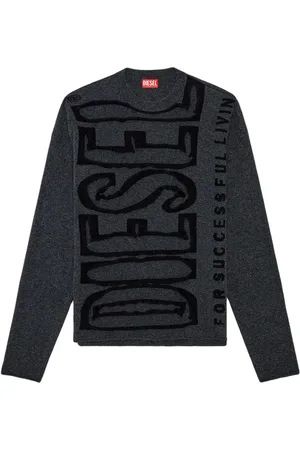 Diesel K-Floyd logo-intarsia wool jumper