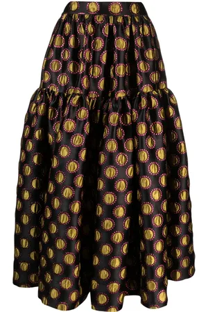 La DoubleJ Oscar graphic-print skirt