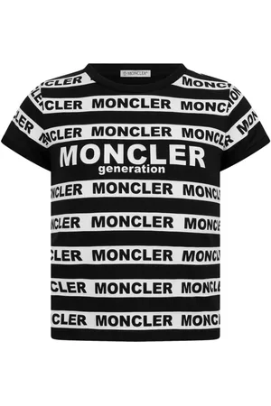 Moncler Striped logo-print cotton T-shirt
