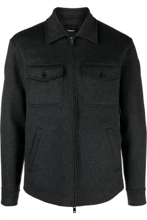 THEORY Zipped wool-blend shirt jacket