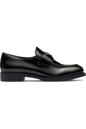 Prada Triangle-logo leather loafers
