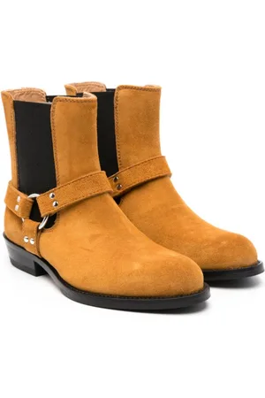 GALLUCCI Almond-toe suede ankle boots