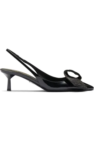 Prada 55mm crystal-embellished slingback pumps
