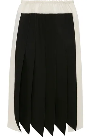 Victoria Beckham Pleated silk midi skirt
