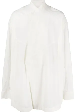 JULIUS Concealed-fastening cotton-blend shirt