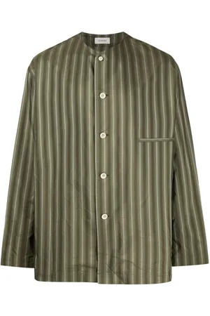 LEMAIRE Striped-pattern silk shirt