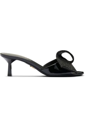 Prada Bow-detail patent-leather sandals