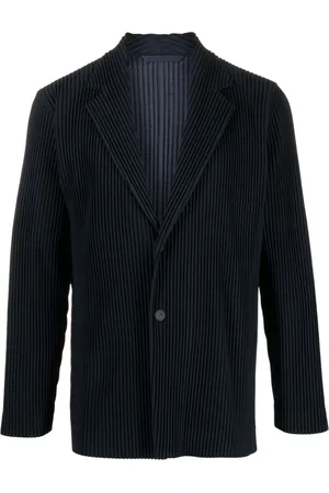 Issey Miyake Notched-lapels pleated blazer