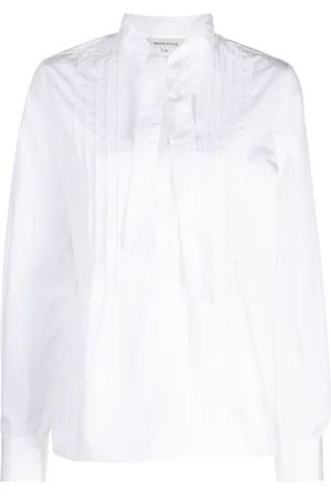 Maison Kitsuné Pussy-bow cotton shirt