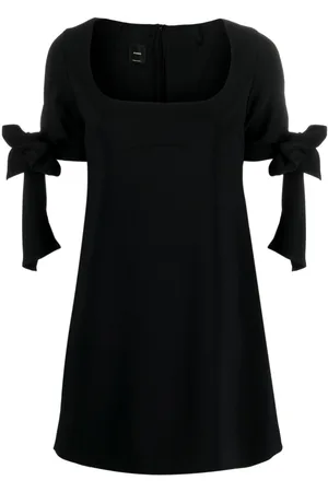 Pinko Bow-detailing square-neck dress