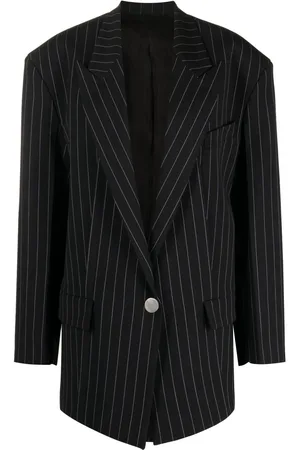 The Attico Glen pinstripe single-breasted blazer