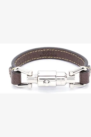 Gucci Piston-closure leather bracelet