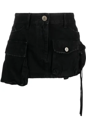 The Attico Fay cargo denim miniskirt
