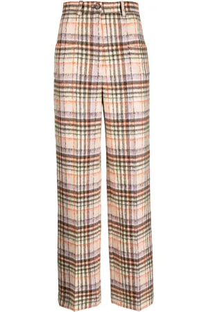 Sonia by Sonia Rykiel Checked felted wool straight-leg trousers