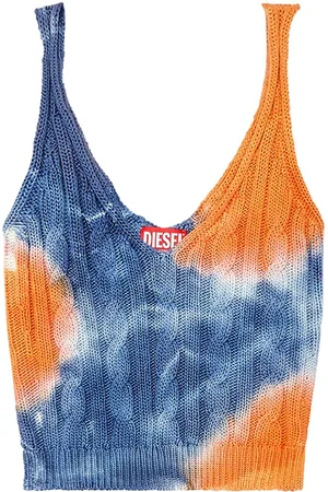 Diesel M-Mila cable-knit crop top