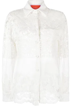 La DoubleJ Boy lace-embroidered button-down shirt