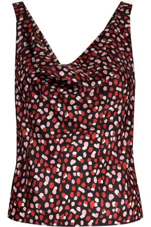 Cynthia Rowley Cowl-neck sleeveless silk top