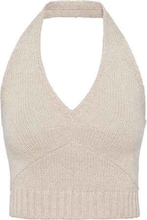 Prada Halterneck wool-cashmere top