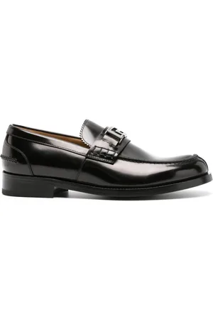 VERSACE Greca patent leather loafers