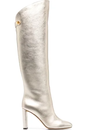 Maison Skorpios 90mm metallic leather boots