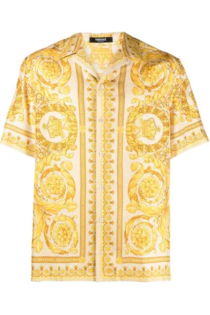 VERSACE Barocco-print silk shirt