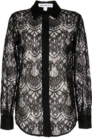 MATÉRIEL by Aleksandre Akhalkatsishvili Lace-detail long sleeve shirt