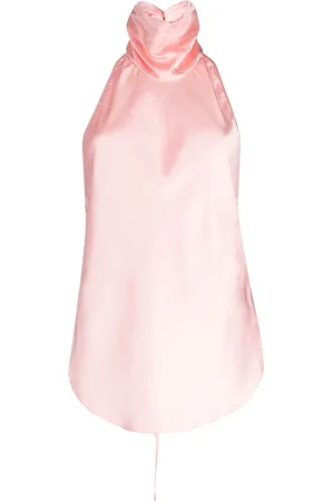 MATÉRIEL by Aleksandre Akhalkatsishvili Halterneck satin top