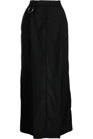 MATÉRIEL by Aleksandre Akhalkatsishvili Pleat-detail wool maxi skirt
