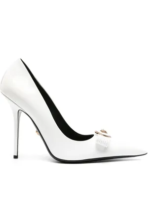 VERSACE 110mm Gianni Ribbon patent pumps