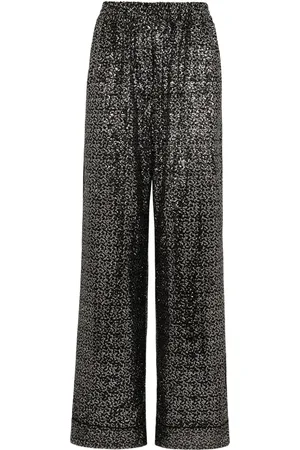 Dolce & Gabbana Sequinned wide-leg trousers