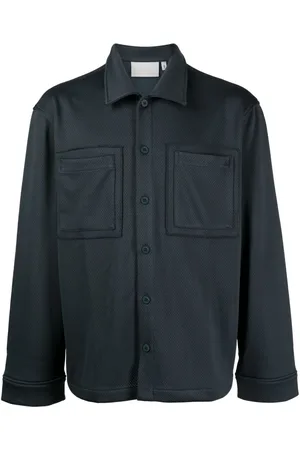 Off-Duty Tiller mesh-design shirt