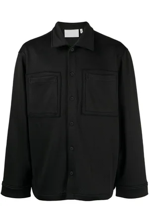 Off-Duty Tiller mesh-design shirt