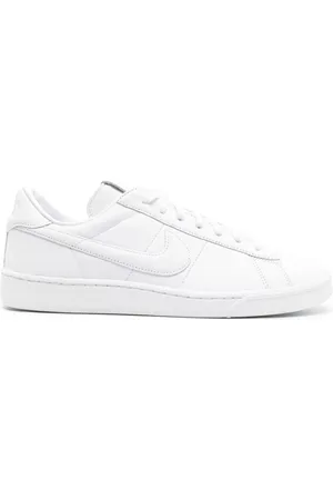 Comme des Garçons X Nike swoosh-embroidery leather sneakers