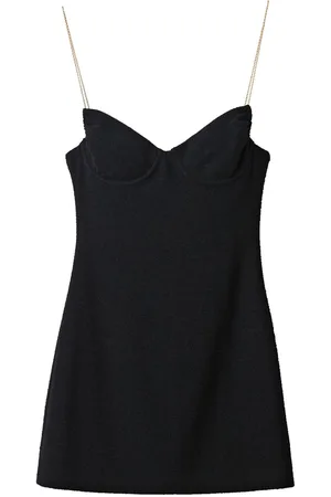 Miu Miu Sweetheart-neck bouclé minidress